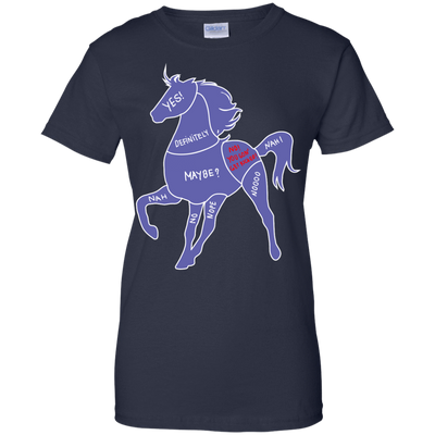 Proper way to pet a Horse lover-T-Shirt & Hoodie-Women's T-Shirt-Navy