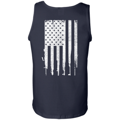 Rifle American Gun Flag-T-Shirt & Hoodie-Unisex Tank-Navy