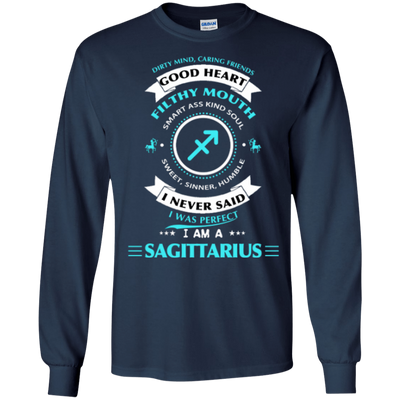 I'm A Sagittarius-T-Shirt & Hoodie-Long Sleeve T-Shirt-Navy