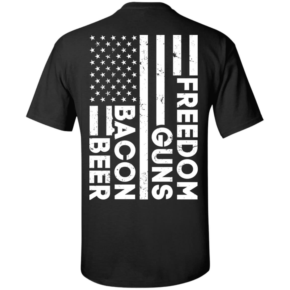 Beer Bacon Guns Freedom-T-Shirt & Hoodie-Classic T-Shirt-Black