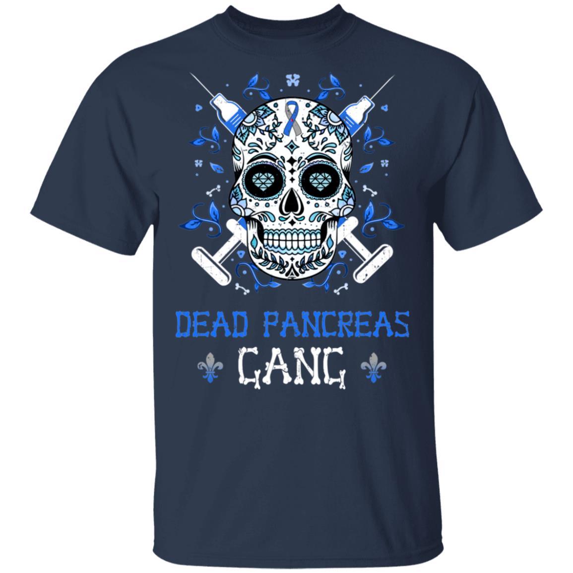 Dead Pancreas Gang Skull Diabetes Awareness Gifts-T-Shirt & Hoodie-Classic T-Shirt-Navy