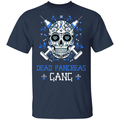 Dead Pancreas Gang Skull Diabetes Awareness Gifts-T-Shirt & Hoodie-Classic T-Shirt-Navy