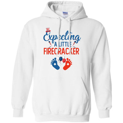 4Th Of July Pregnancy Announcement Baby Firecracker-T-Shirt & Tank Top-Pullover Hoodie-White