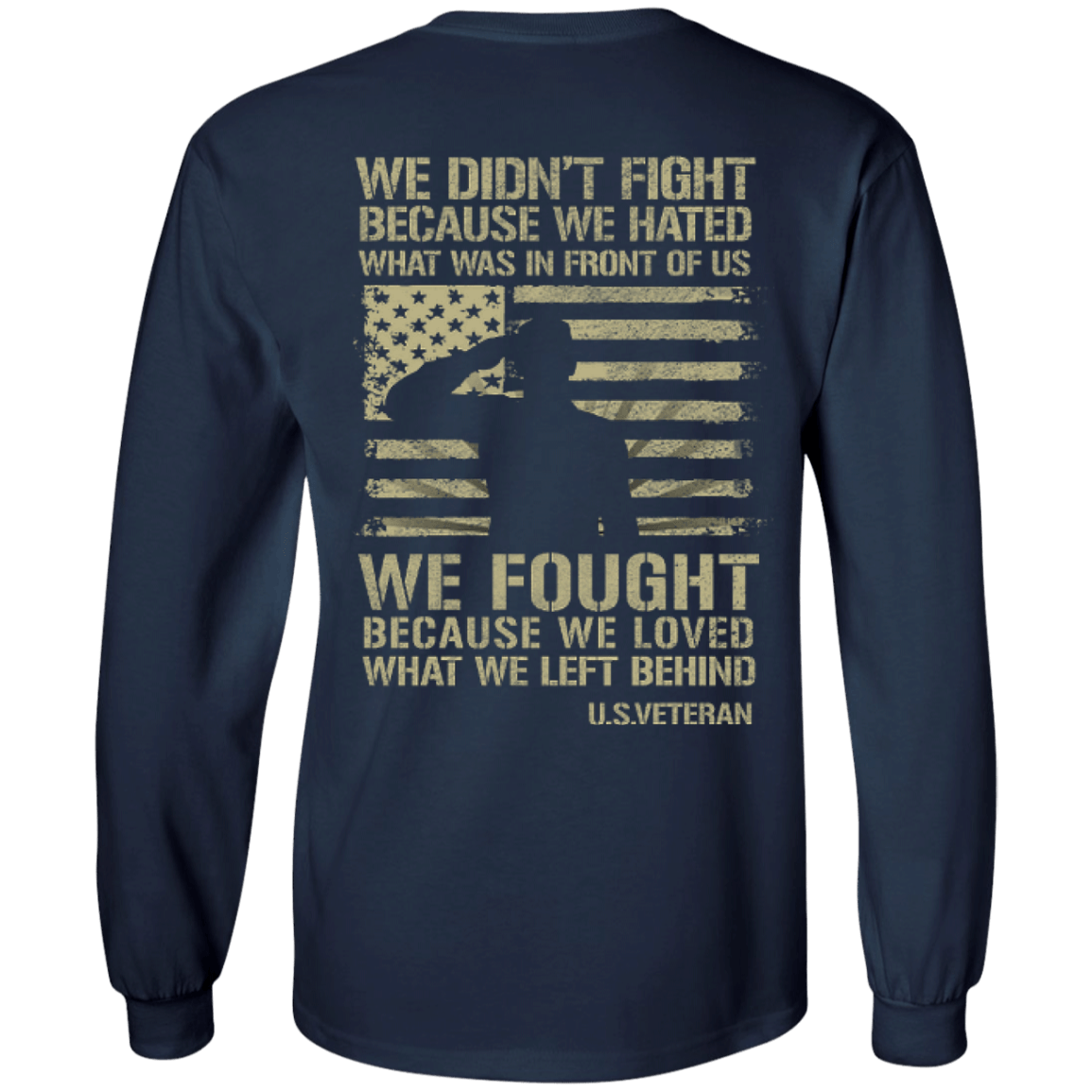US Veteran Affairs-T-Shirt & Hoodie-Long Sleeve T-Shirt-Navy