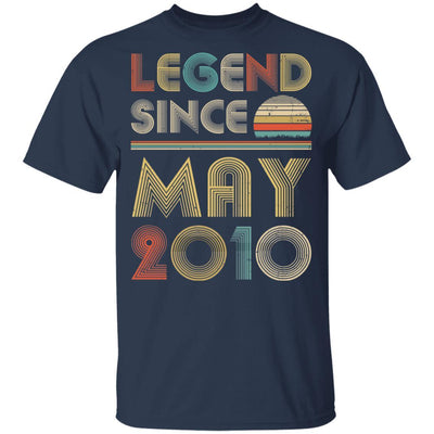 Legend Since May 2010 Vintage 11th Birthday Gifts Youth-Youth Shirt-Youth T-Shirt-Navy