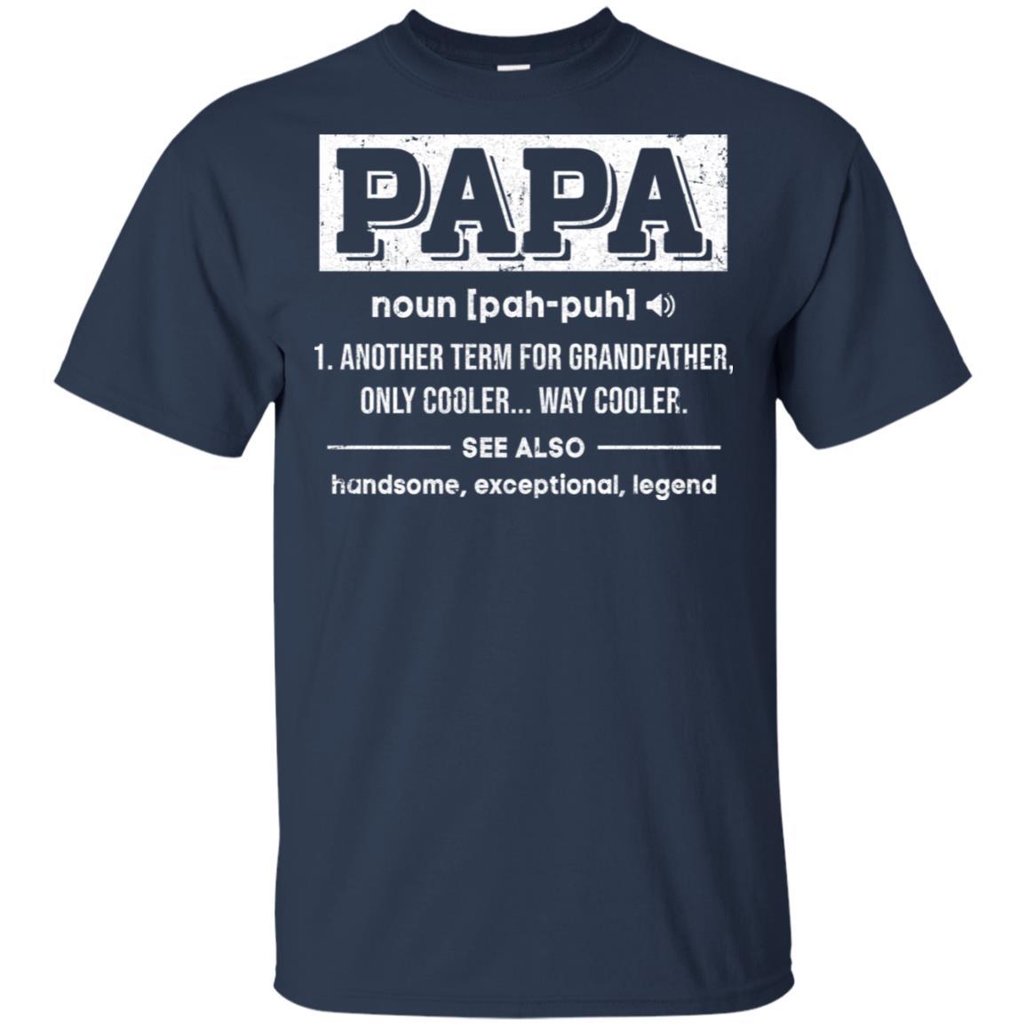 Papa Gifts Grandpa Definition Fathers Day-T-Shirt & Hoodie-Classic T-Shirt-Navy