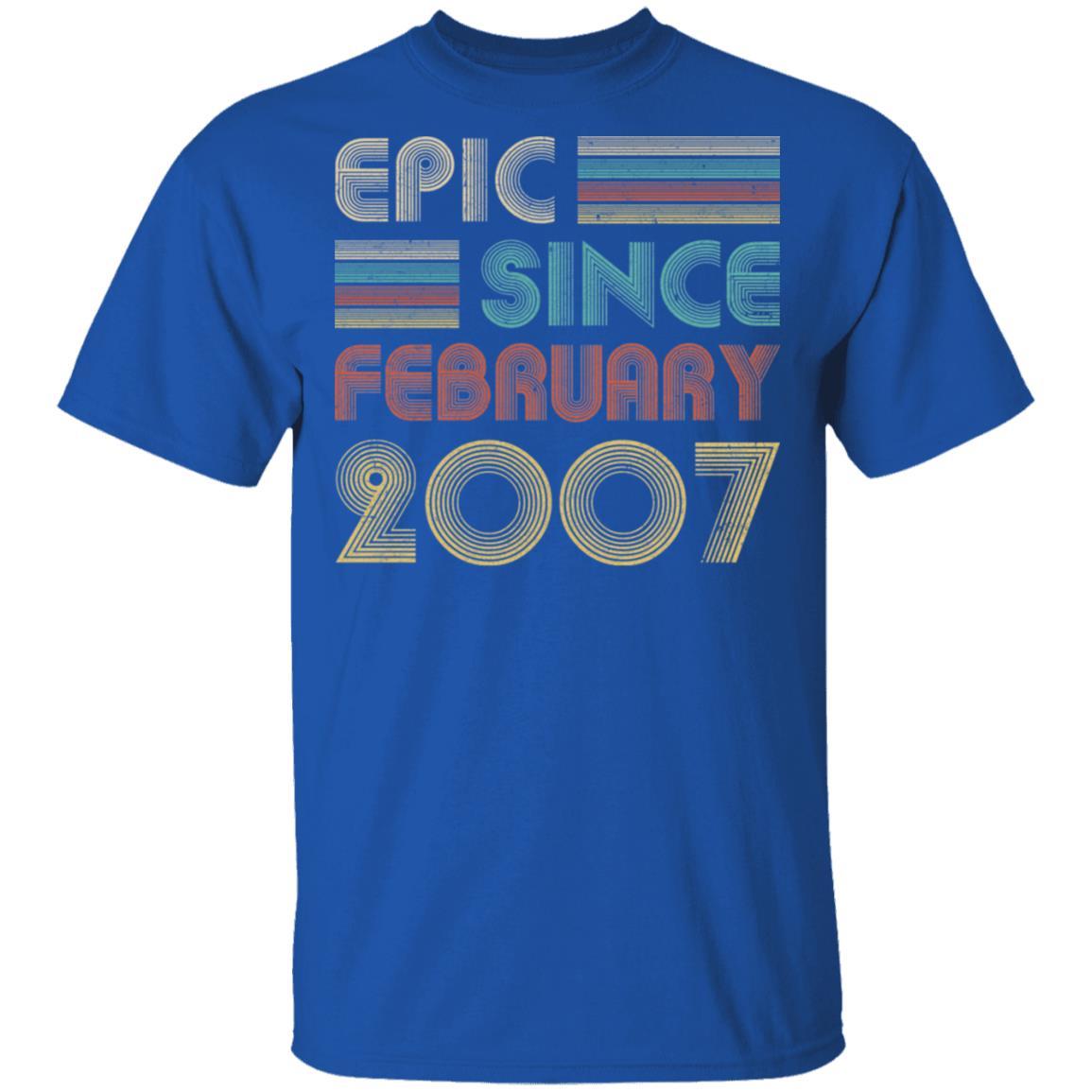 Epic Since February 2007 Vintage 14th Birthday Gifts-T-Shirt & Hoodie-Classic T-Shirt-Royal