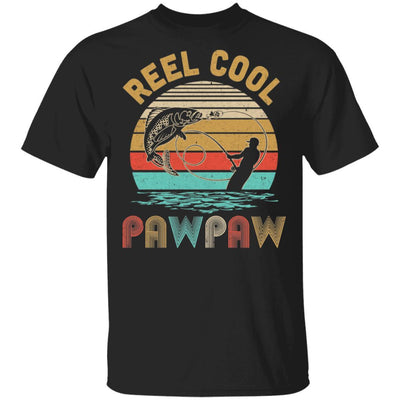 Vintage Reel Cool PawPaw Fish Fishing Father's Day Gift-T-Shirt & Hoodie-Classic T-Shirt-Black