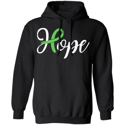 Kidney Disease Liver Cancer Awareness Green Ribbon Hope-T-Shirt & Hoodie-Pullover Hoodie-Black