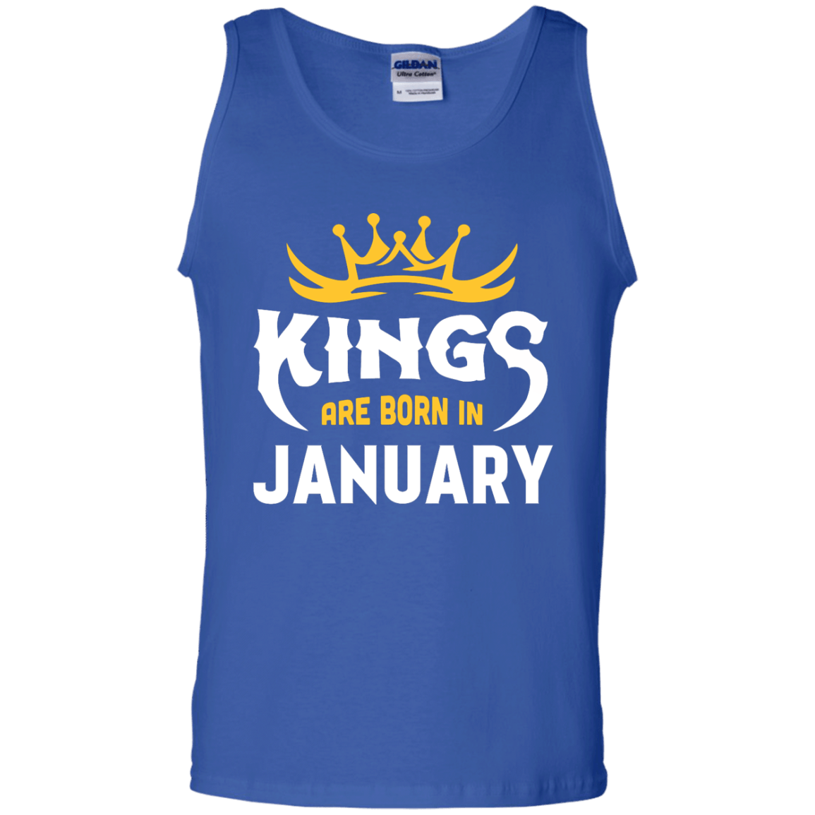 Kings Are Born In January-T-Shirt & Hoodie-Unisex Tank-Royal