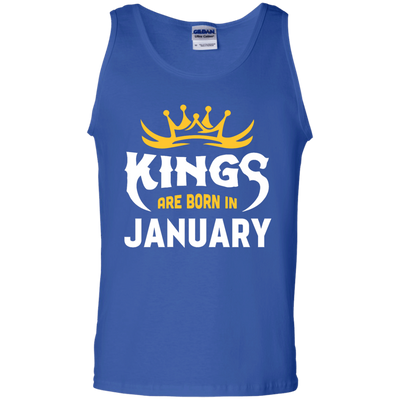 Kings Are Born In January-T-Shirt & Hoodie-Unisex Tank-Royal