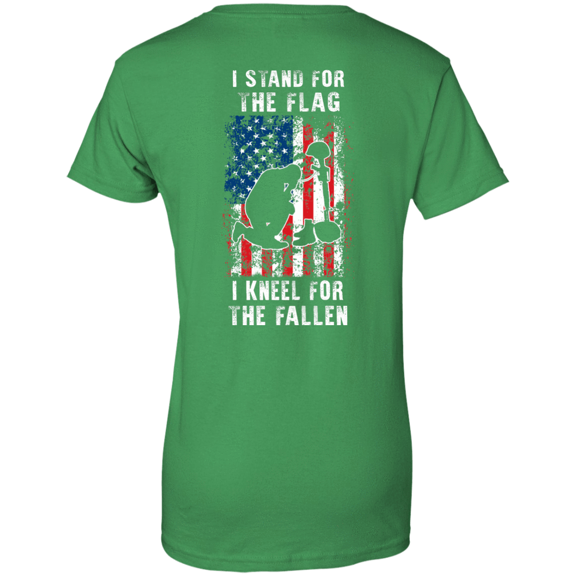 I Stand For The Flag I Kneel For The Fallen-T-Shirt & Hoodie-Women's T-Shirt-Irish Green