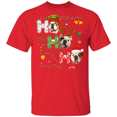Christmas Ho Ho Ho Bulldog Lover Funny Xmas Gift-T-Shirt & Sweatshirt-Classic T-Shirt-Red