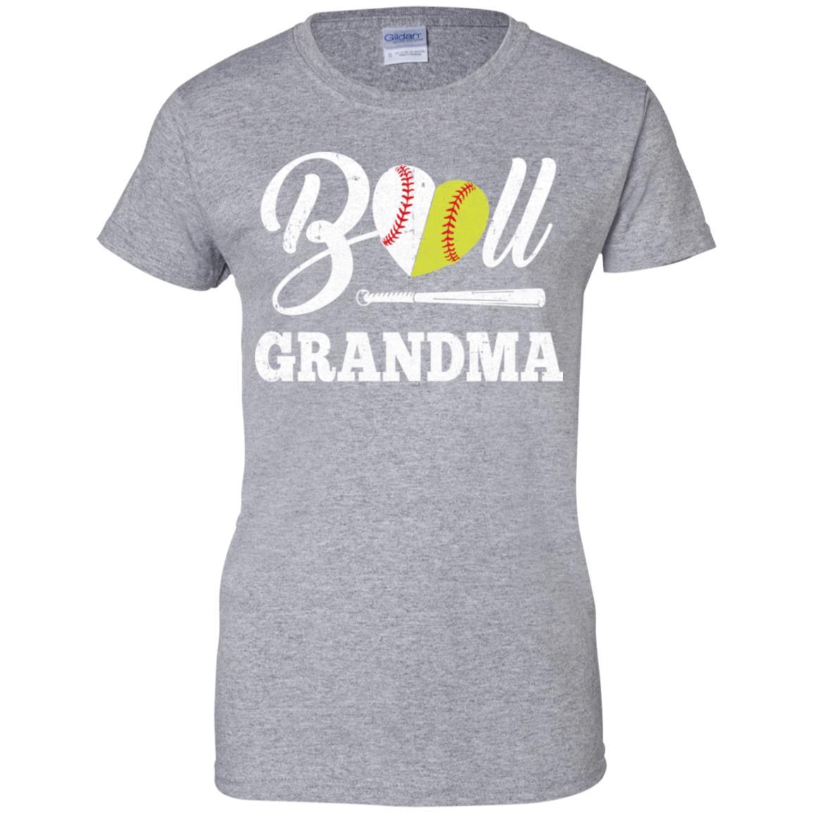 Funny Ball Grandma Softball Baseball Mothers Day Gifts-T-Shirt & Tank Top-Women's T-Shirt-Sport Grey