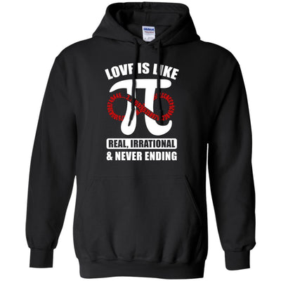 Love Is Like Pi Math 3.14 Pi Day Gift-T-Shirt & Hoodie-Pullover Hoodie-Black