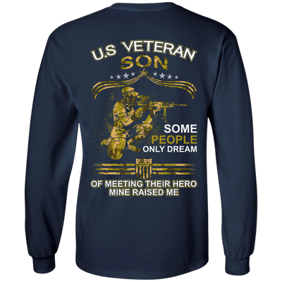 U.S. Veteran Son Some People Only Dream Of Meeting-T-Shirt & Hoodie-Long Sleeve T-Shirt-Navy