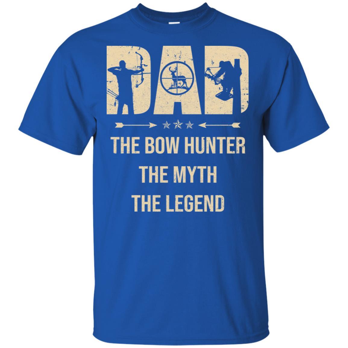 Dad The Bow Hunter The Myth The Legend Funny Hunting-T-Shirt & Hoodie-Classic T-Shirt-Royal