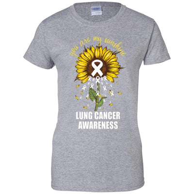 You Are My Sunshine Lung Cancer Awareness-T-Shirt & Hoodie-Women's T-Shirt-Sport Grey