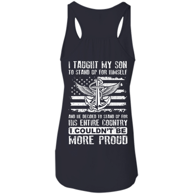 I Taught My Son To Stand Up For Himself-T-Shirt & Hoodie-Women's Flowy Racerback Tank-Midnight