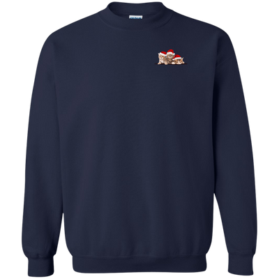 Kitten In A Pocket Cute Cat Christmas-T-Shirt & Hoodie-Crewneck Sweatshirt-Navy