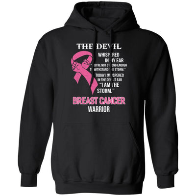 I Am The Storm Support Breast Cancer Awareness-T-Shirt & Hoodie-Pullover Hoodie-Black