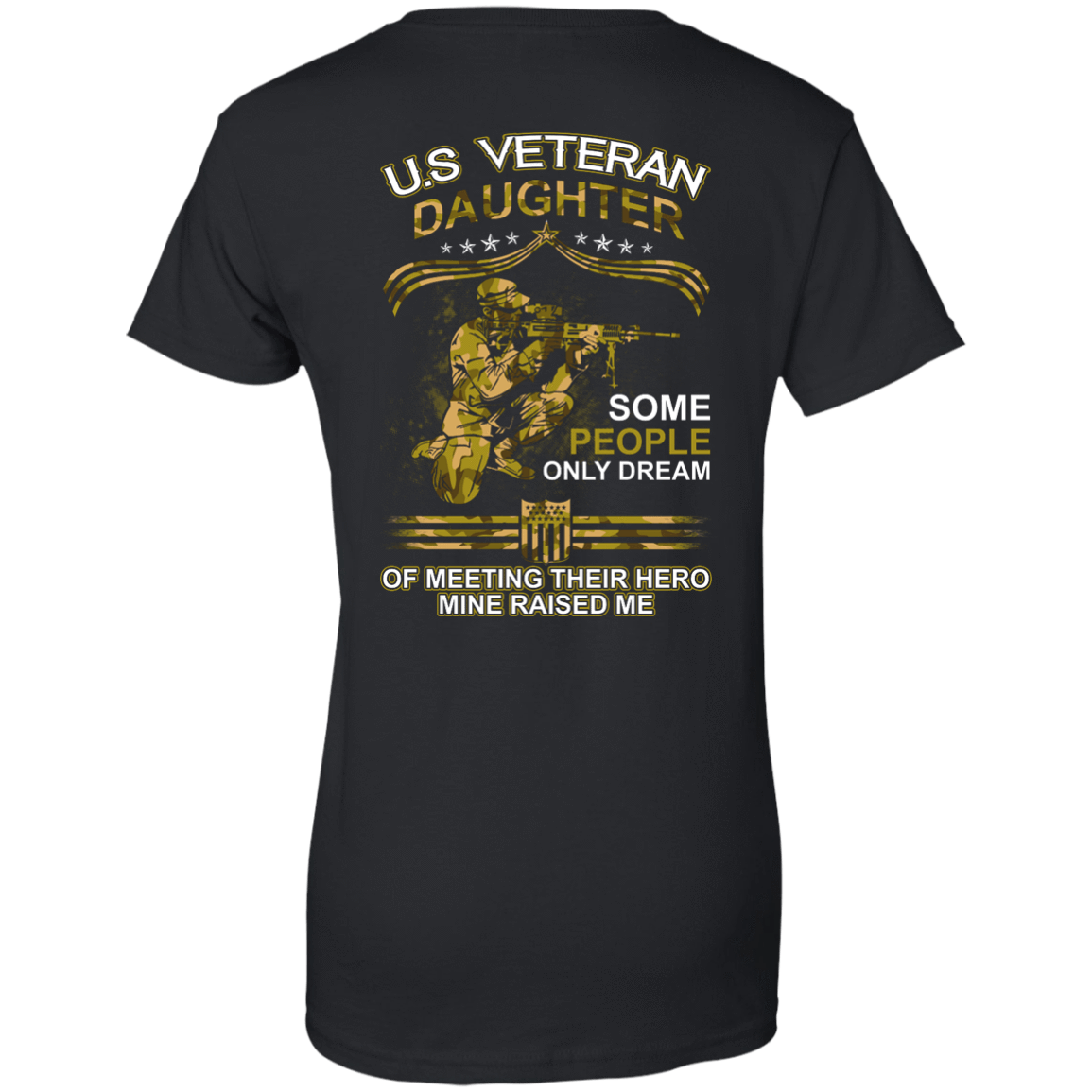 U.S. Veteran Daughter Some People Only Dream Of Meeting-T-Shirt & Hoodie-Women's T-Shirt-Black