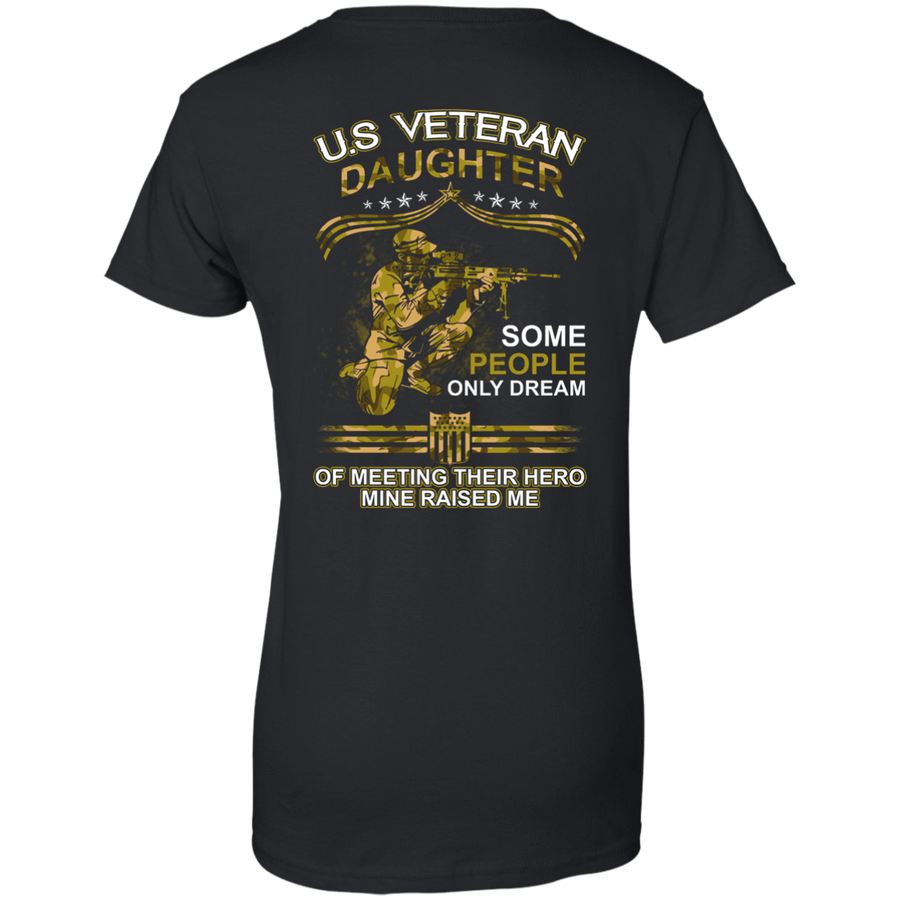 U.S. Veteran Daughter Some People Only Dream Of Meeting-T-Shirt & Hoodie-Women's T-Shirt-Black