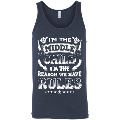 I'm The Middle Child I'm The Reason We Have Rules-T-Shirt & Hoodie-Unisex Tank-Navy