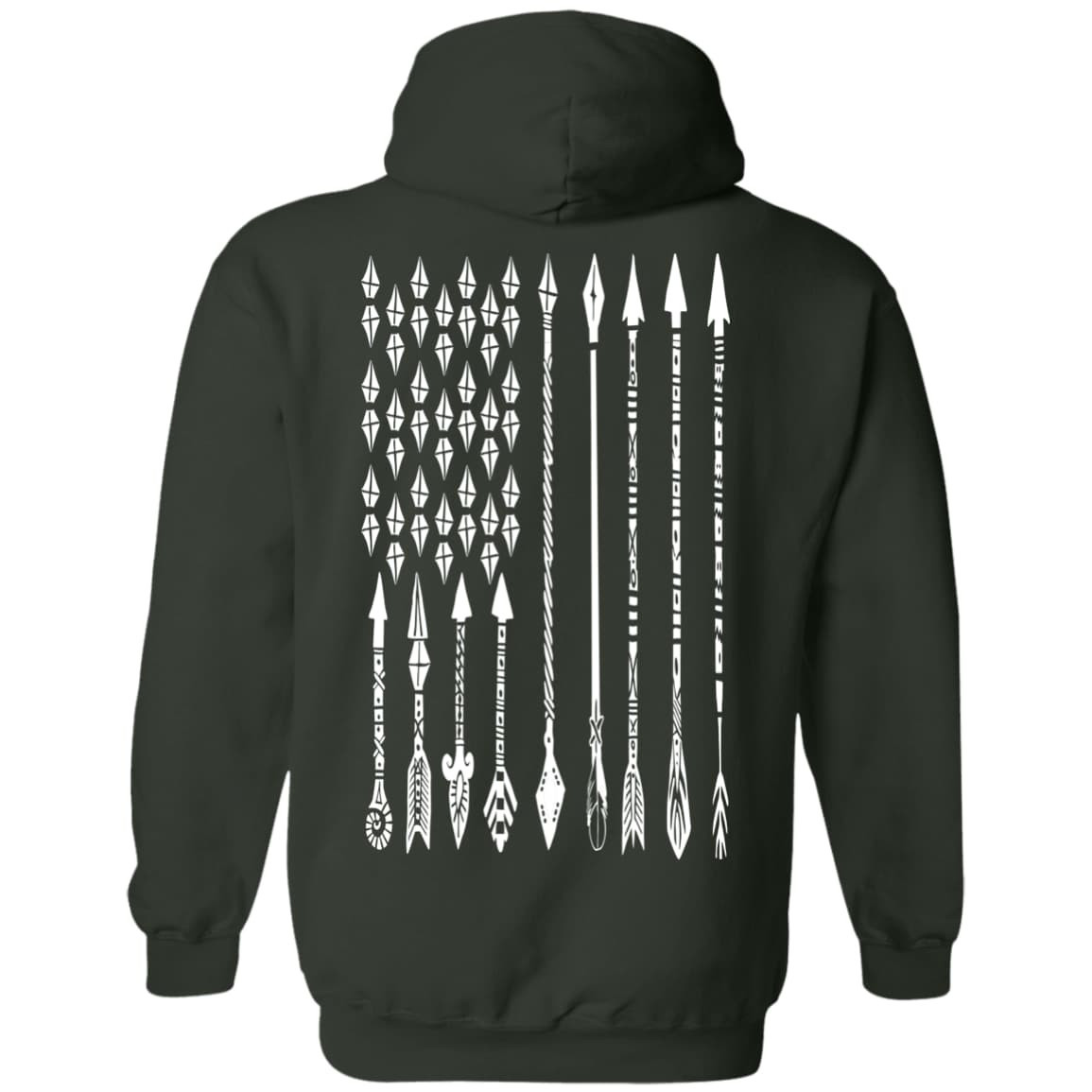 Archery Arrow Flag-T-Shirt & Hoodie-Pullover Hoodie-Forest Green