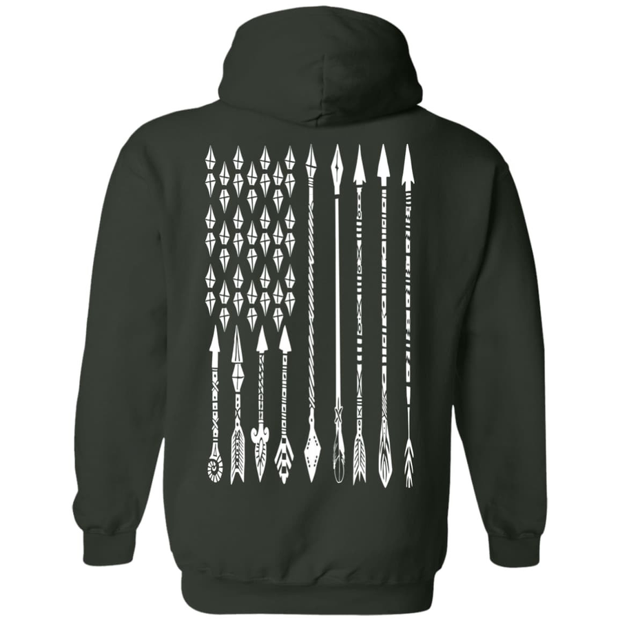 Archery Arrow Flag-T-Shirt & Hoodie-Pullover Hoodie-Forest Green
