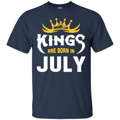 Kings Are Born In July-T-Shirt & Hoodie-Classic T-Shirt-Navy