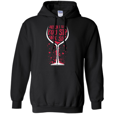 When I Sip You Sip We Sip-T-Shirt & Hoodie-Pullover Hoodie-Black