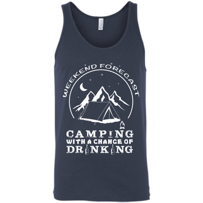 Weekend Forecast Camping-T-Shirt & Hoodie-Unisex Tank-Navy