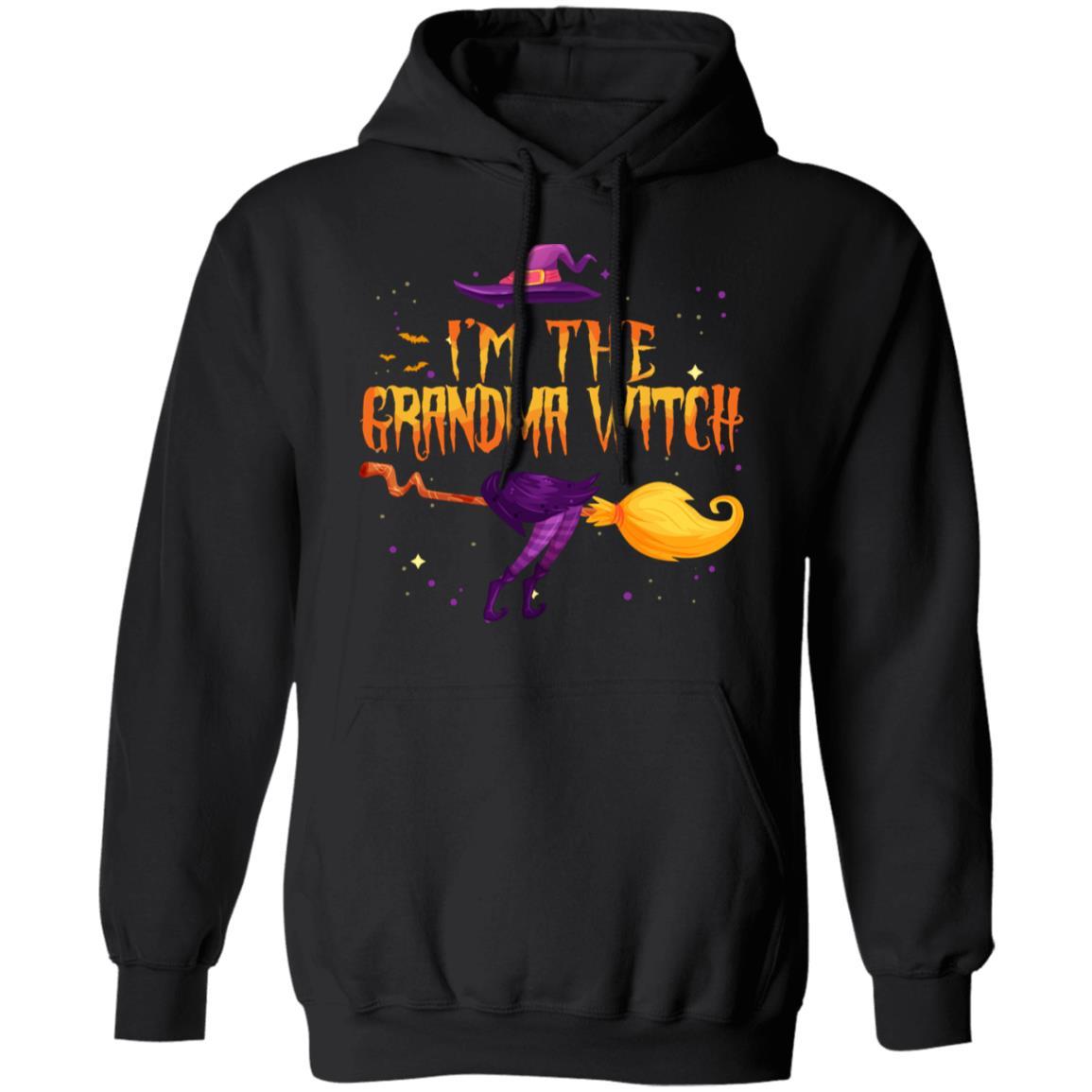 I Am The Grandma Witch Halloween Costume Gift-T-Shirt & Hoodie-Pullover Hoodie-Black