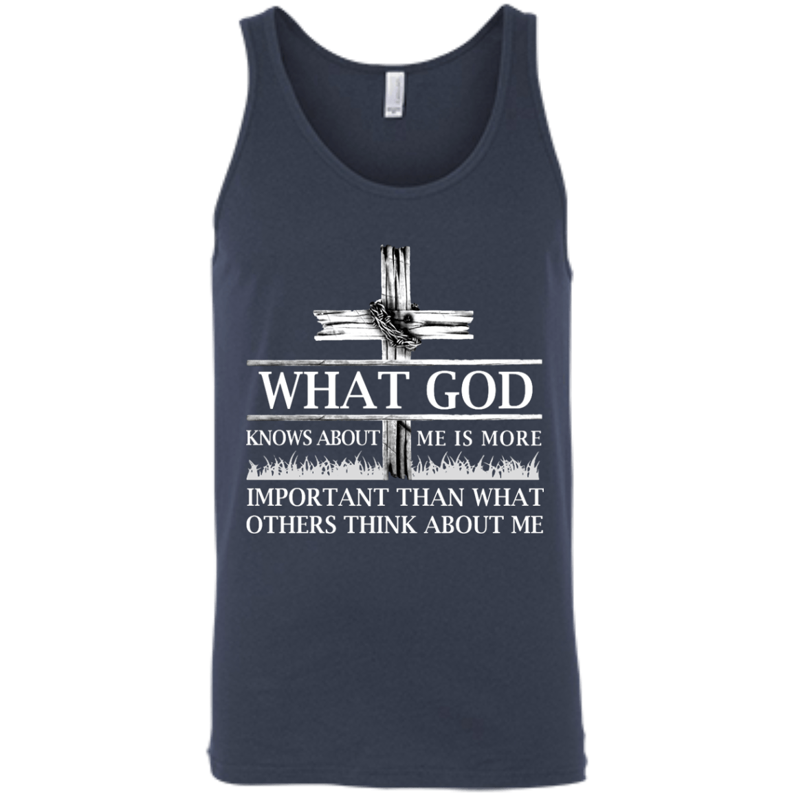 What God Knows About Me Is More Important-T-Shirt & Hoodie-Unisex Tank-Navy