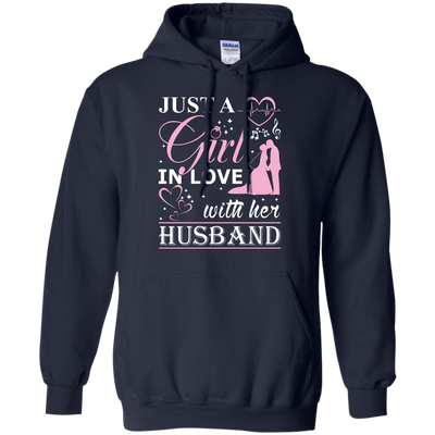 Just A Girl In Love With Her Husband-T-Shirt & Hoodie-Pullover Hoodie-Navy