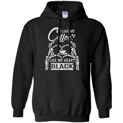 I Like My Coffee Like My Heart Black-T-Shirt & Hoodie-Pullover Hoodie-Black