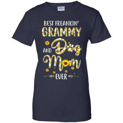 Best Freakin Grammy And Dog Mom Ever Mother Day Gift-T-Shirt & Hoodie-Women's T-Shirt-Navy