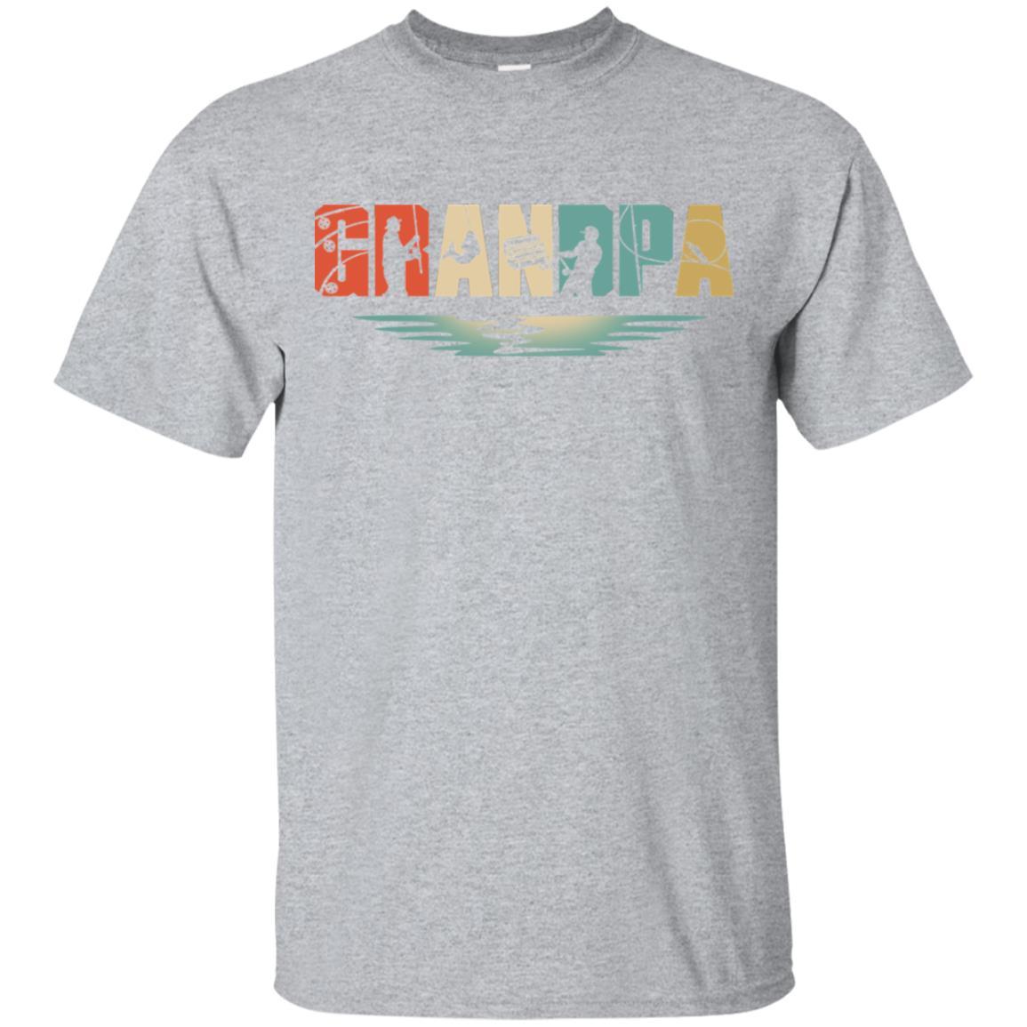 Vintage Fishing Grandpa Father's Day Gift-T-Shirt & Hoodie-Classic T-Shirt-Sport Grey