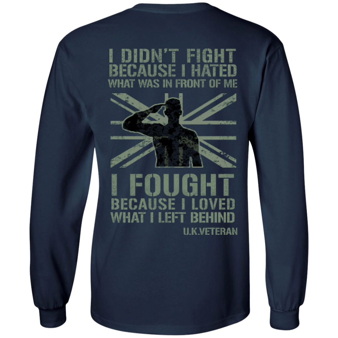 UK Veteran Affairs-T-Shirt & Hoodie-Long Sleeve T-Shirt-Navy