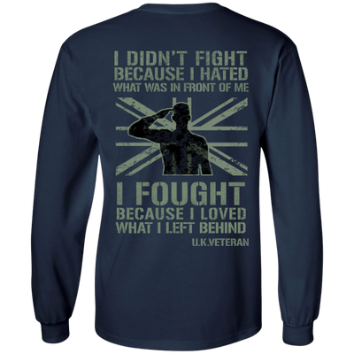 UK Veteran Affairs-T-Shirt & Hoodie-Long Sleeve T-Shirt-Navy