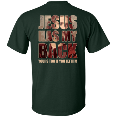 Jesus Has My Back-T-Shirt & Hoodie-Classic T-Shirt-Forest Green