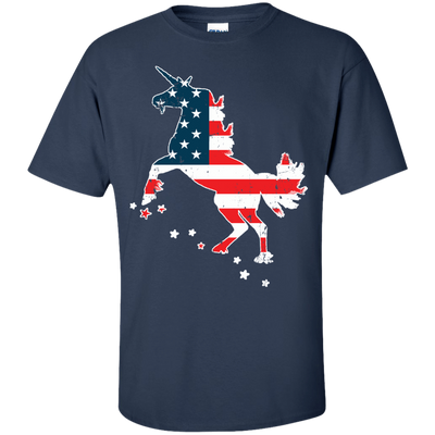 Unicorn Silhouette July of 4th-T-Shirt & Hoodie-Classic T-Shirt-Navy