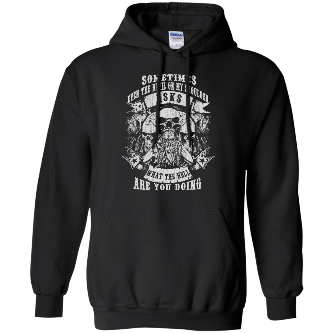 Viking What The Hell Are You Doing-T-Shirt & Hoodie-Pullover Hoodie-Black