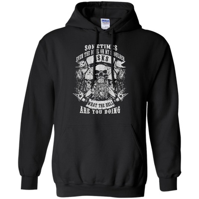 Viking What The Hell Are You Doing-T-Shirt & Hoodie-Pullover Hoodie-Black