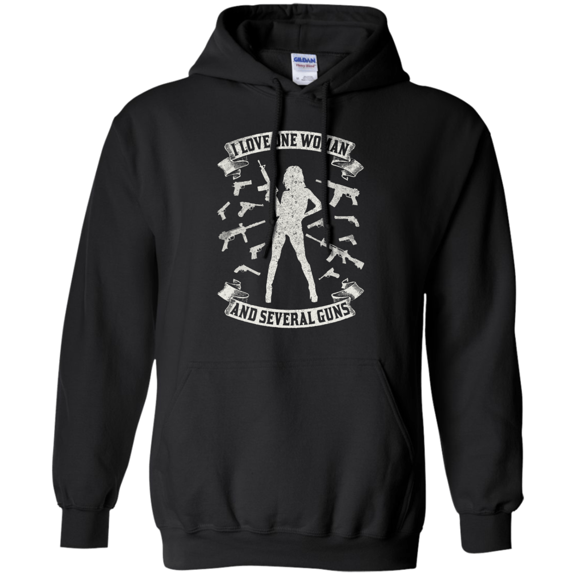 I Love One Woman And Several Guns-T-Shirt & Hoodie-Pullover Hoodie-Black