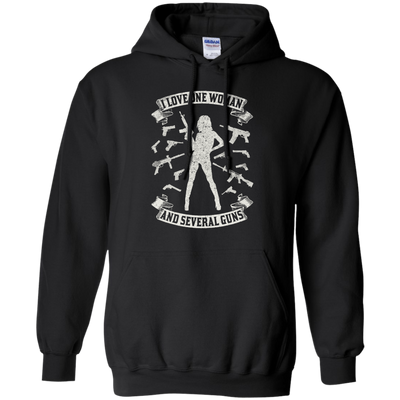 I Love One Woman And Several Guns-T-Shirt & Hoodie-Pullover Hoodie-Black