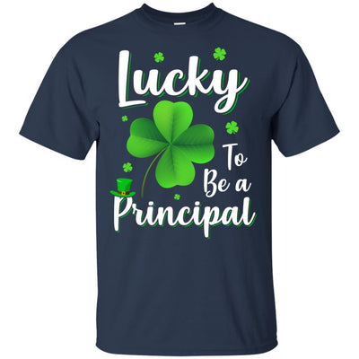 School Gift Lucky To Be A Principal St Patricks Day-T-Shirt & Hoodie-Classic T-Shirt-Navy