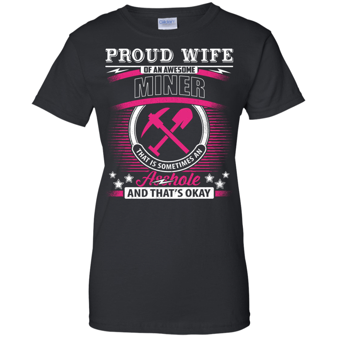 Proud Wife Of An Awesome Miner-T-Shirt & Hoodie-Women's T-Shirt-Black