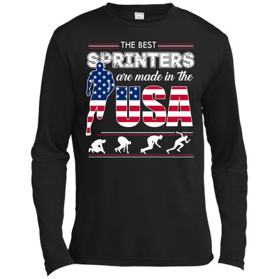 The Best Sprinters USA-T-Shirt & Hoodie-Long Sleeve T-Shirt-Black